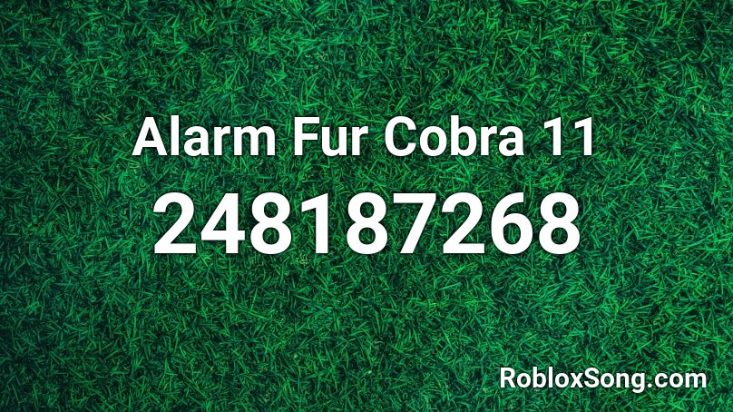 Alarm Fur Cobra 11 Roblox ID