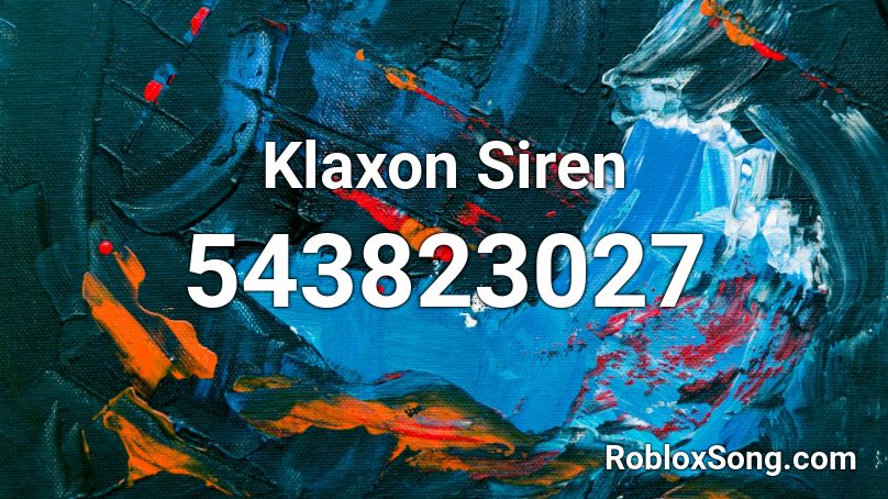 Klaxon Siren Roblox ID