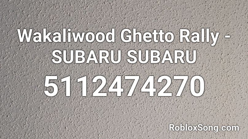 Wakaliwood Ghetto Rally - SUBARU SUBARU Roblox ID