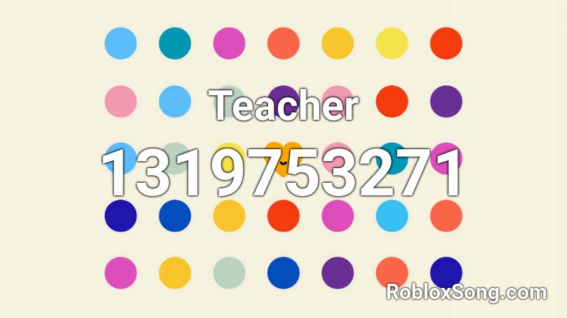 Teacher Roblox ID