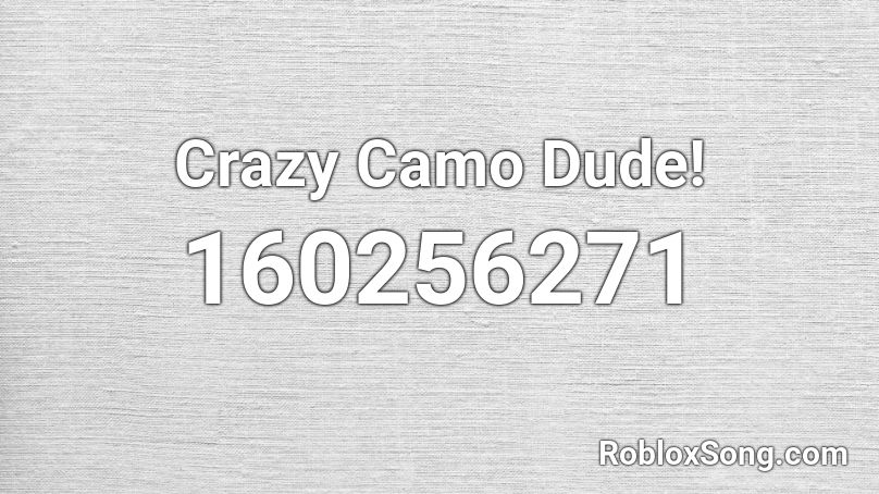 Crazy Camo Dude! Roblox ID