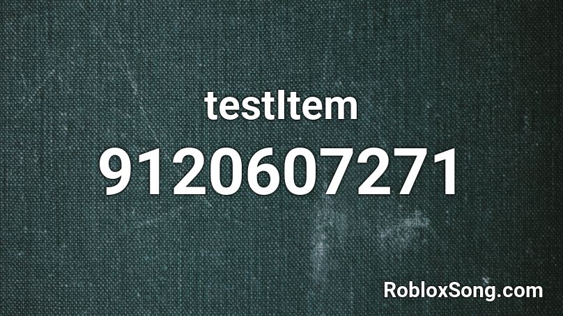 testItem Roblox ID