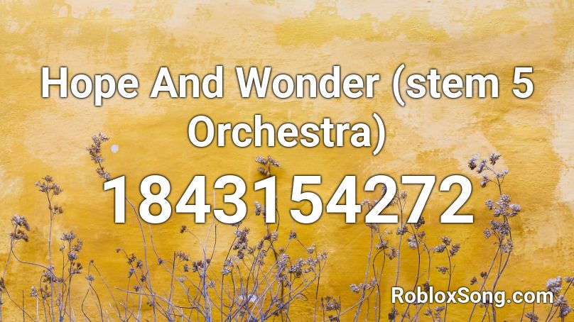 Hope And Wonder (stem 5 Orchestra) Roblox ID