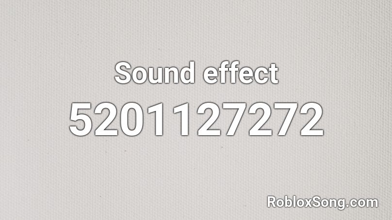 Sound effect Roblox ID