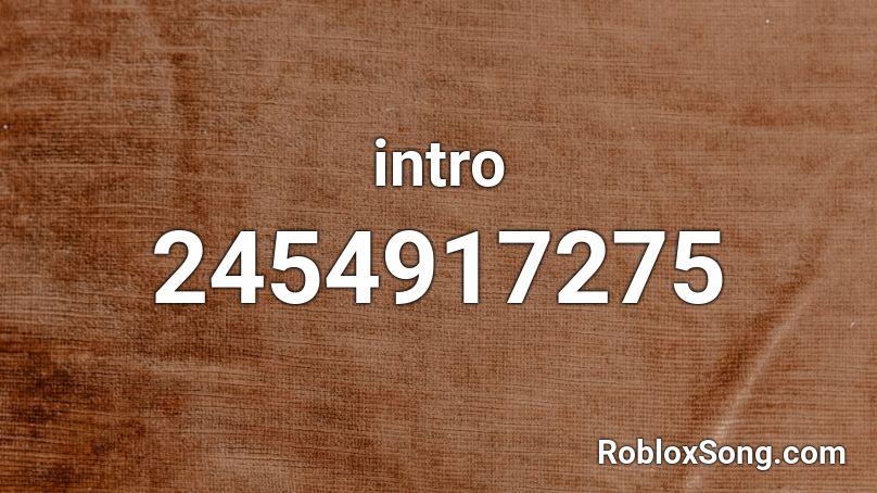 intro Roblox ID