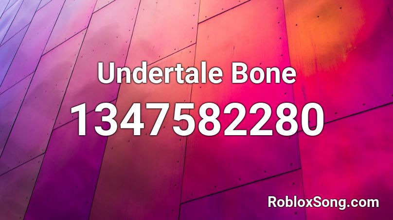 Undertale Bone  Roblox ID