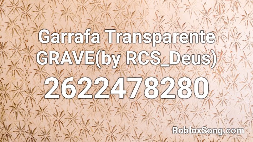 Garrafa Transparente GRAVE(by RCS_Deus) Roblox ID