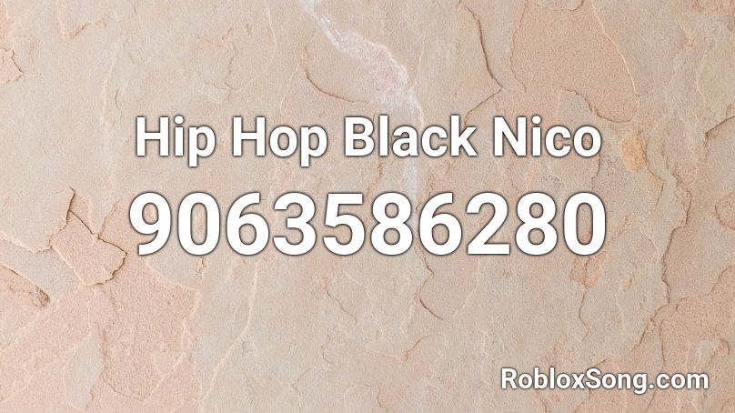 Hip Hop Black Nico Roblox ID