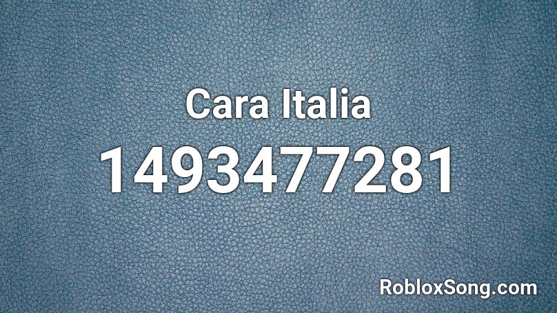 Cara Italia Roblox ID