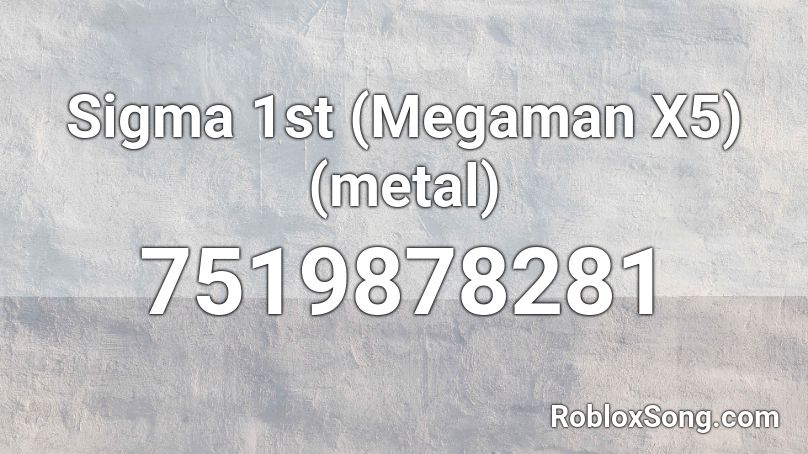 Sigma 1st (Megaman X5) (metal) Roblox ID