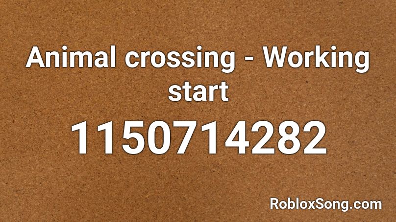 Animal crossing - Working start Roblox ID