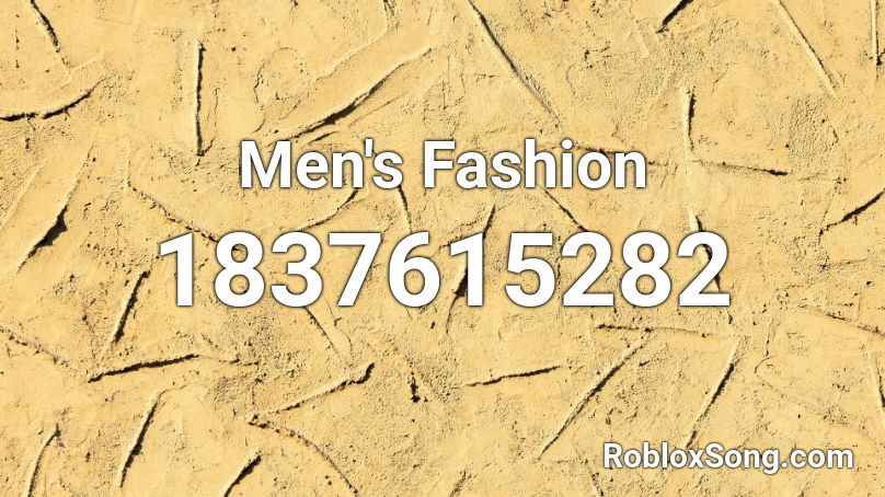 Men's Fashion Roblox ID