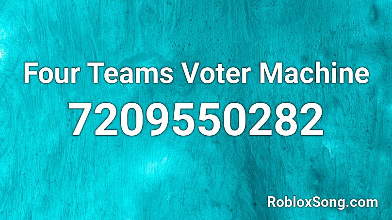 Four Teams Voter Machine (Model F) Roblox ID