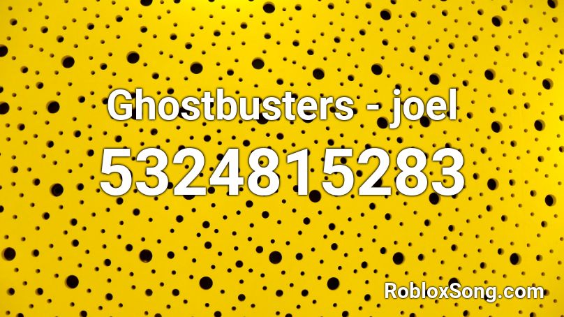 Ghostbusters - joel Roblox ID