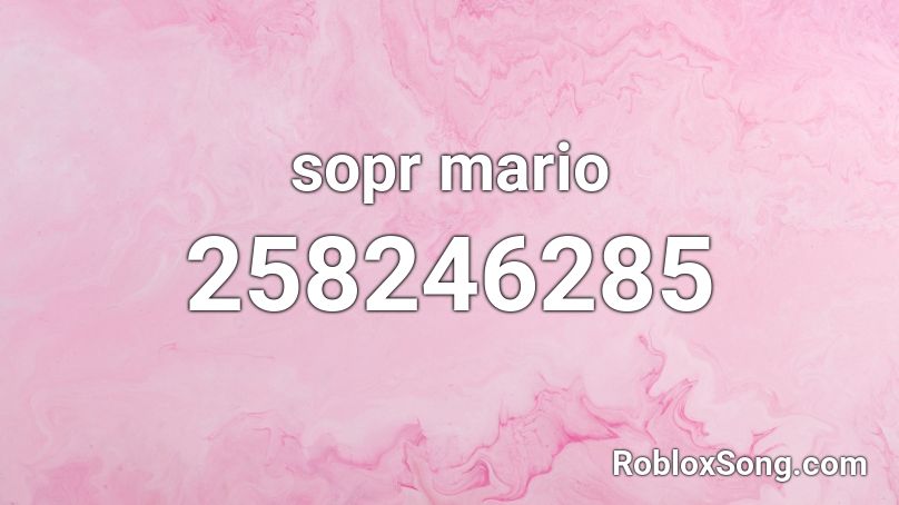 sopr mario Roblox ID