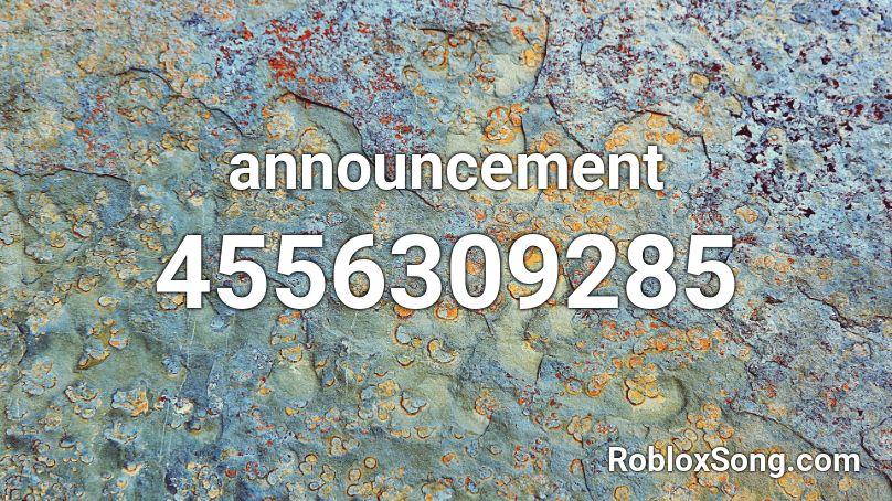 announcement Roblox ID