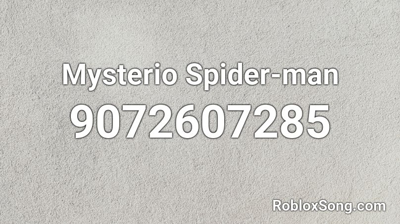 Mysterio Spider-man  Roblox ID