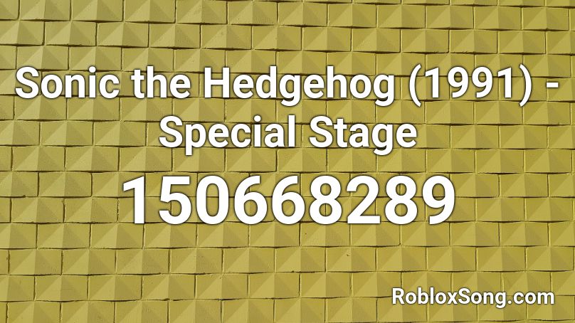 Sonic the Hedgehog (1991) - Special Stage Roblox ID