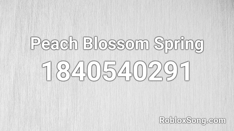 Peach Blossom Spring Roblox ID