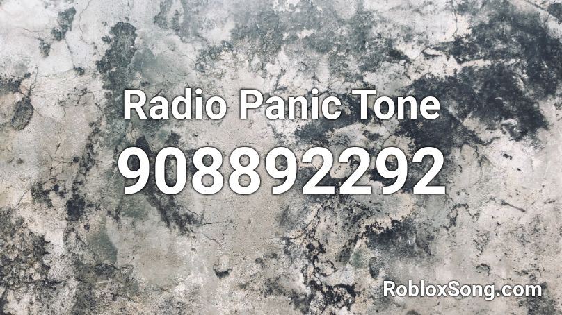 Radio Panic Tone Roblox ID