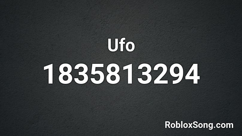 Ufo Roblox ID