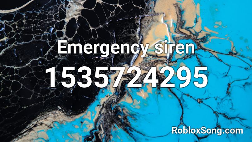 Emergency siren Roblox ID