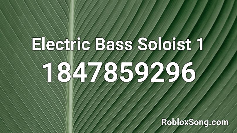 Electric Bass Soloist 1 Roblox ID