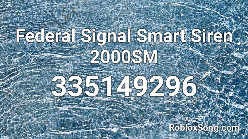 Federal Signal Smart Siren 2000SM Roblox ID
