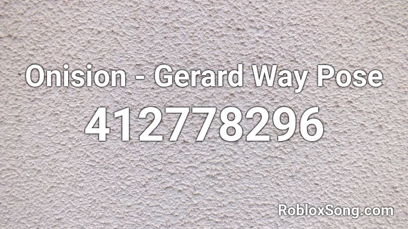 Onision - Gerard Way Pose Roblox ID