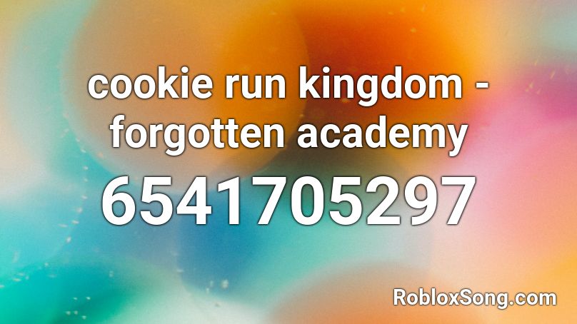 cookie run kingdom - forgotten academy Roblox ID