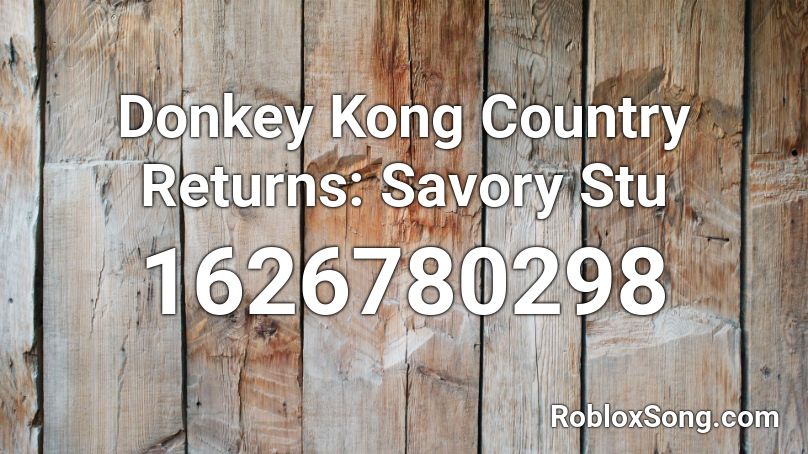 Donkey Kong Country Returns: Savory Stu Roblox ID