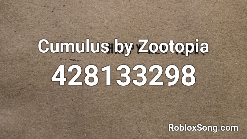 Cumulus by Zootopia Roblox ID