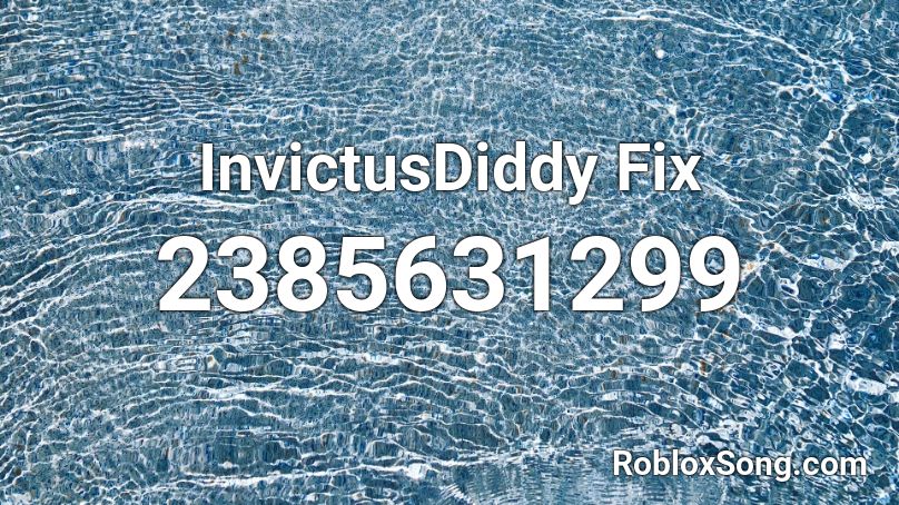 InvictusDiddy Fix Roblox ID