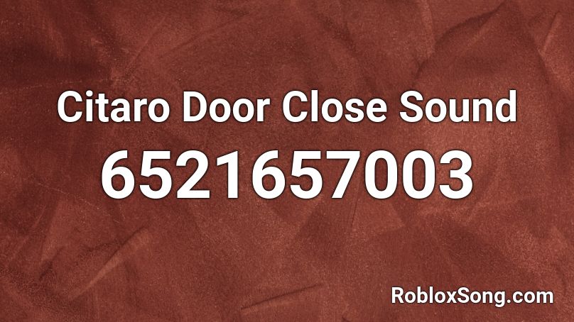 Citaro Door Close Sound Roblox ID