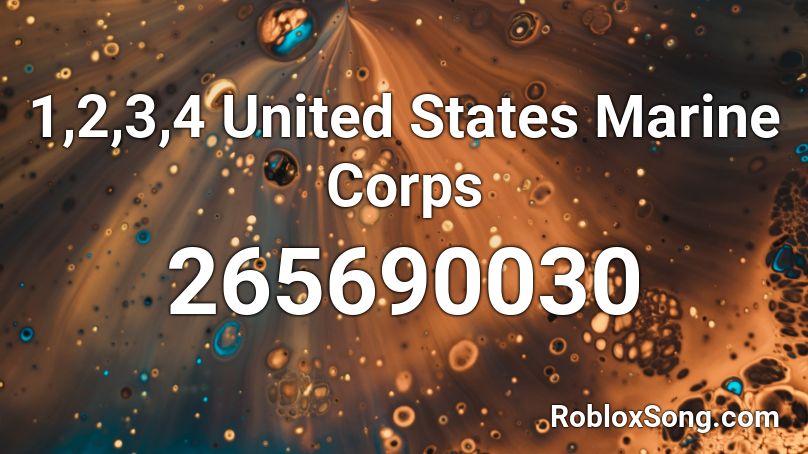 1,2,3,4 United States Marine Corps Roblox ID