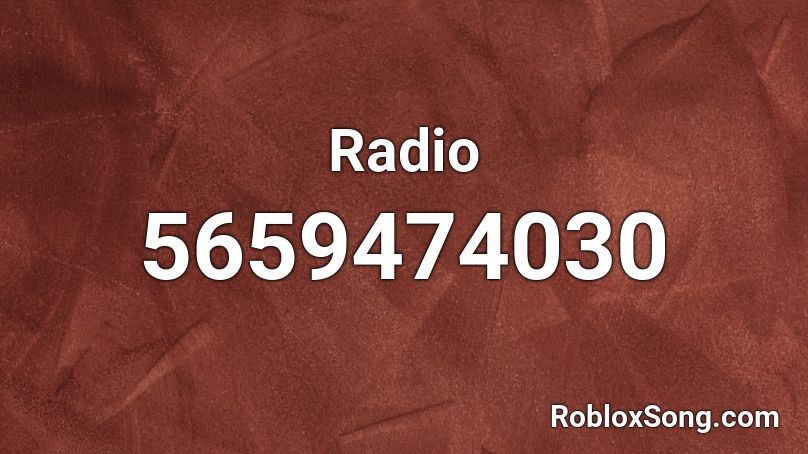 Radio Roblox ID