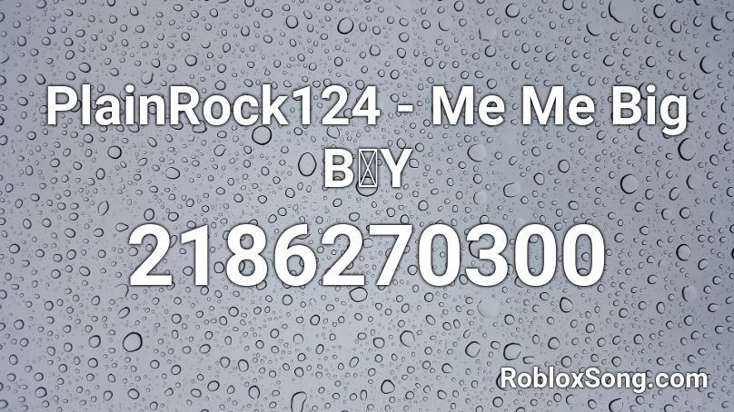 PlainRock124 - Me Me Big B🔘Y Roblox ID