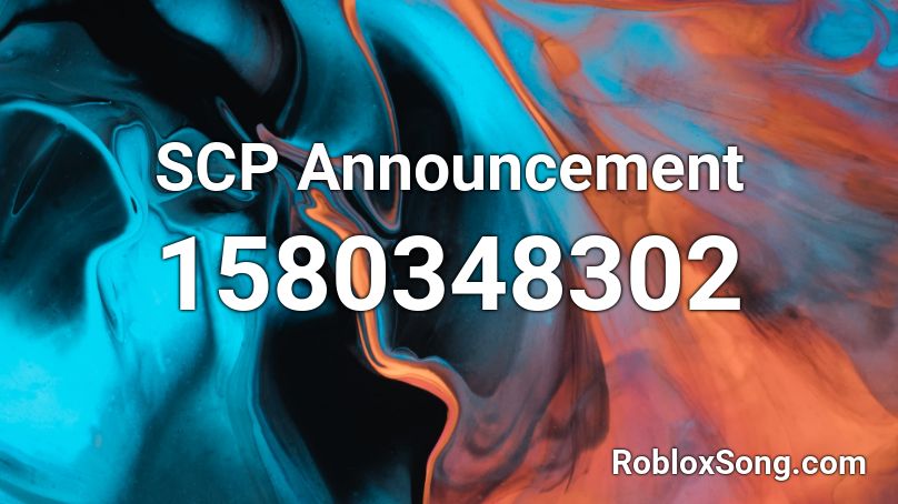 SCP Announcement Roblox ID