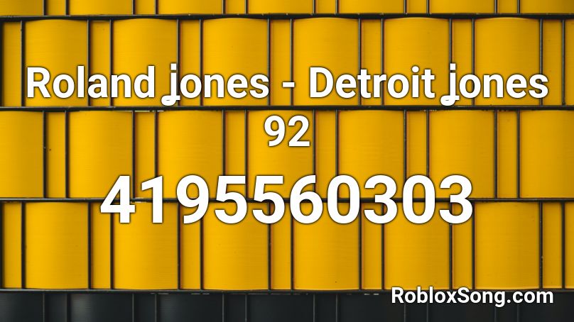 Roland ʝones -  Detroit ʝones 92 Roblox ID