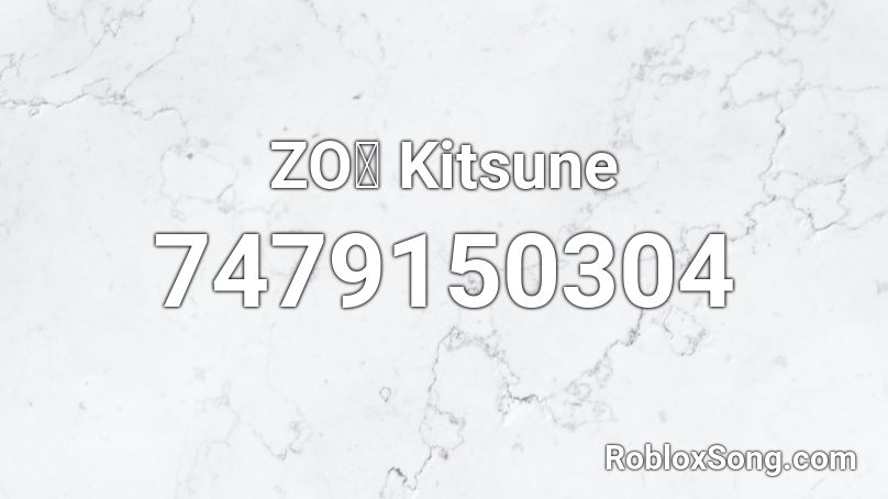 ZOぞ Kitsune Roblox ID