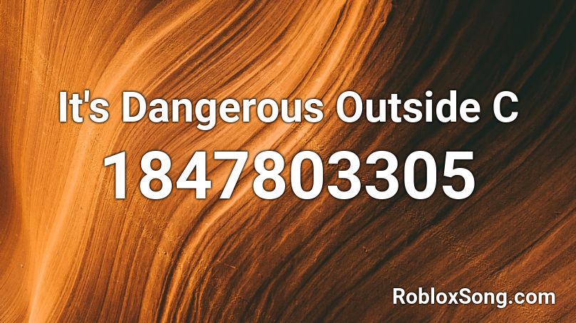 It's Dangerous Outside C Roblox ID