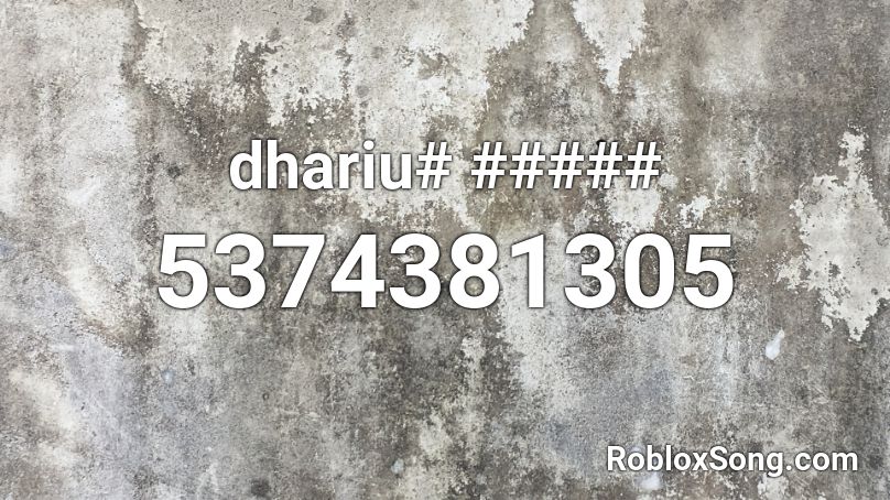 dhariu# ##### Roblox ID