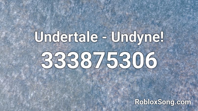 Undertale - Undyne! Roblox ID