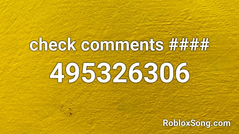 check comments #### Roblox ID