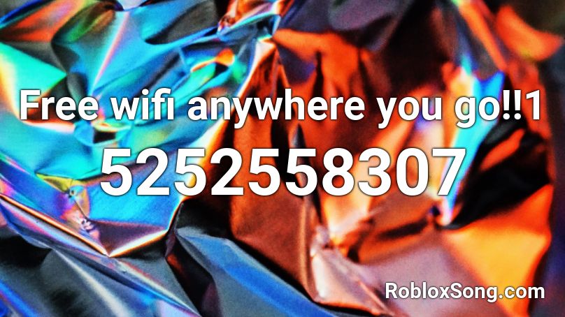 Free wifi anywhere you go!!1 Roblox ID