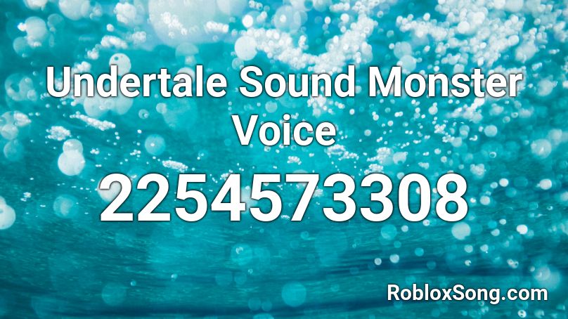 Undertale Sound Monster Voice Roblox ID