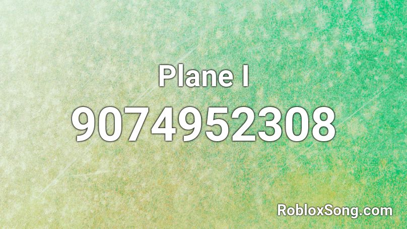 Plane I Roblox ID