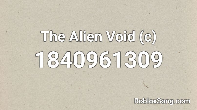 The Alien Void (c) Roblox ID