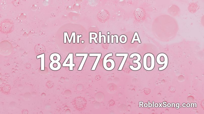 Mr. Rhino A Roblox ID