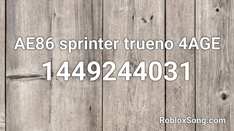 AE86 sprinter trueno 4AGE Roblox ID